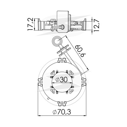 PORTA ESCOVA PARTIDA COMPATÍVEL VALEO BAQUELITE 3 ESC UNF1173