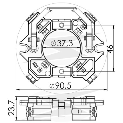 PORTA ESCOVA PARTIDA COMPATÍVEL BOSCH EV ANTIGO DIESEL UNF1175