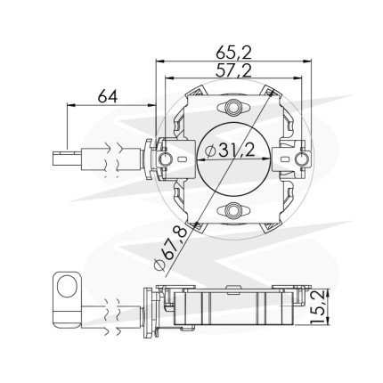 PORTA ESCOVA PARTIDA COMPATÍVEL MITSUBISHI BAQUELITE UNF1179