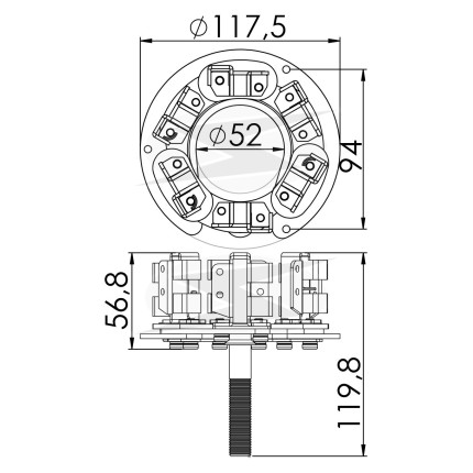 PORTA ESCOVA PARTIDA COMPATÍVEL DELCO 50MT 12V C/6 ESCOVAS UNF1189