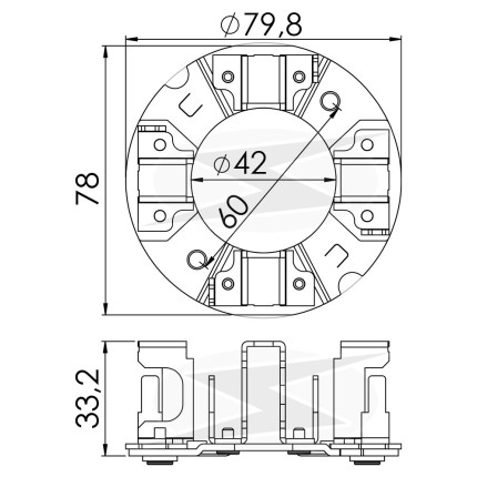 PORTA ESCOVA PARTIDA COMPATÍVEL DELCO 38MT 24V UNF1190