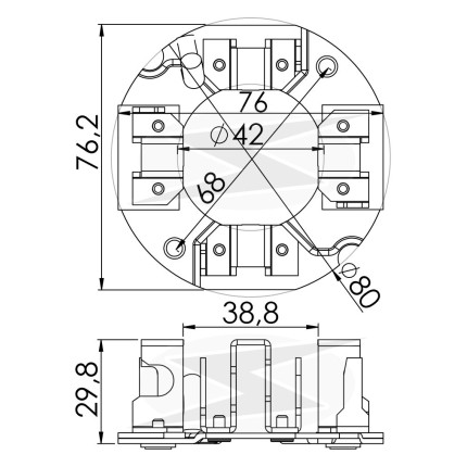 PORTA ESCOVA PARTIDA COMPATÍVEL DELCO 29MT 24V MB UNF1192