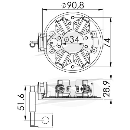 PORTA ESCOVA PARTIDA COMPATÍVEL MITSUBA HONDA CIVIC/ACCORD UNF1199