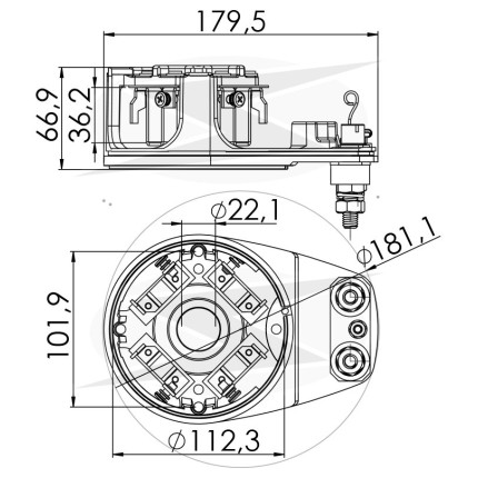 PORTA ESCOVA PARTIDA COMPATÍVEL BOSCH KB 24V CAVEIRA UNF1206