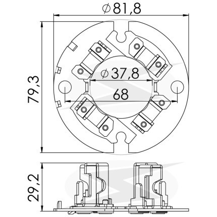 PORTA ESCOVA PARTIDA COMPATÍVEL DENSO 12V BESTA UNF1211