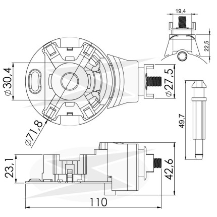 PORTA ESCOVA PARTIDA COMPATÍVEL MITSUBA HONDA UNF1216