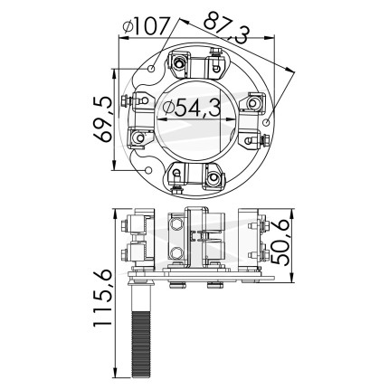 PORTA ESCOVA PARTIDA COMPATÍVEL DELCO 40MT 12V C/ 4 ESCOVAS UNF1220