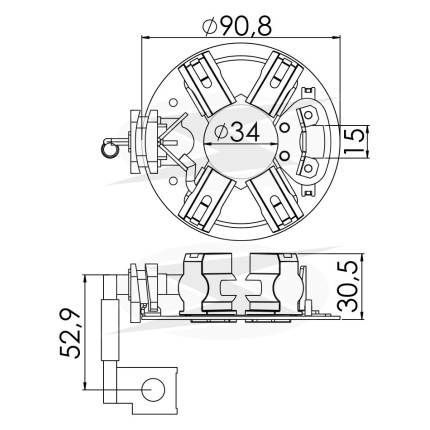 PORTA ESCOVA PARTIDA COMPATÍVEL BOSCH EV GR 24V UNF1233