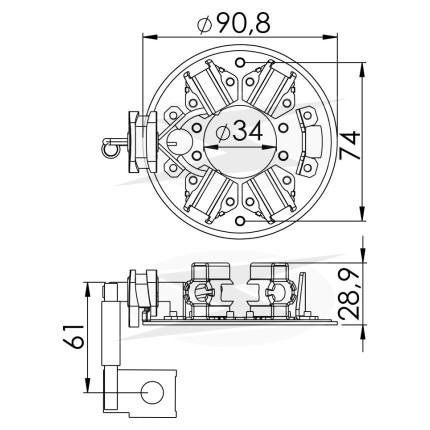 PORTA ESCOVA PARTIDA COMPATÍVEL BOSCH EV MODERNO GR 12V UNF1239