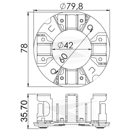 PORTA ESCOVA PARTIDA COMPATÍVEL DELCO 38MT 12V UNF1241