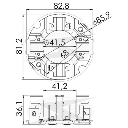 PORTA ESCOVA PARTIDA COMPATÍVEL MITSUBISHI 24V MB472 UNF1248