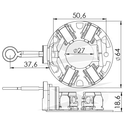 PORTA ESCOVA PARTIDA COMPATÍVEL DENSO PMGR UNF1250