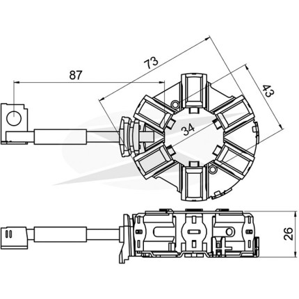 PORTA ESCOVA PARTIDA COMPATÍVEL BOSCH MOD C/6 ESC UNF1251