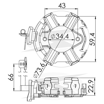 PORTA ESCOVA PARTIDA COMPATÍVEL BOSCH MOD UNF1266
