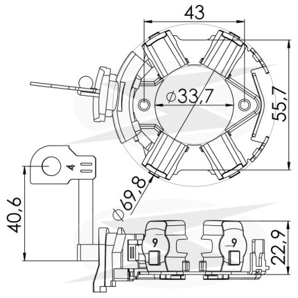 PORTA ESCOVA PARTIDA COMPATÍVEL BOSCH MOD MB/BMW X3 X5 X6 UNF1270