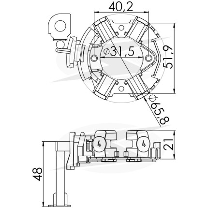 PORTA ESCOVA PARTIDA COMPATÍVEL BOSCH MOD MB CLASS/CLK UNF1274