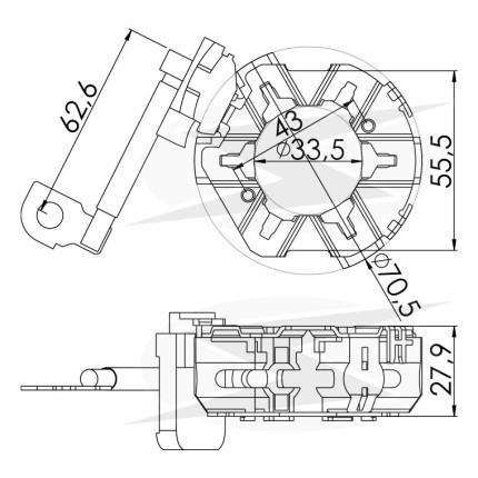 PORTA ESCOVA PARTIDA COMPATÍVEL BOSCH MOD AUDI A1 A3/GOLF/POLO UNF1286