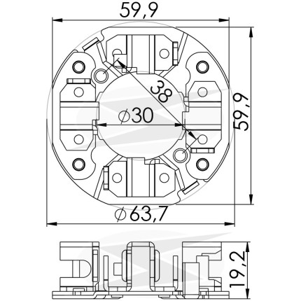 PORTA ESCOVA PARTIDA COMPATÍVEL DENSO/MARELI C/PLANETARIA UNF1291