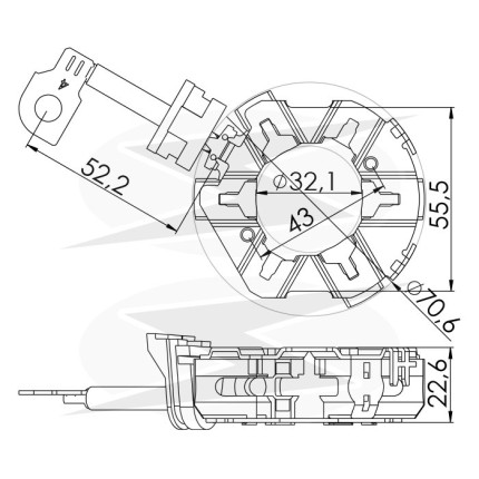 PORTA ESCOVA PARTIDA COMPATÍVEL BOSCH MOD OPEL MALIBU/ASTRA UNF1292