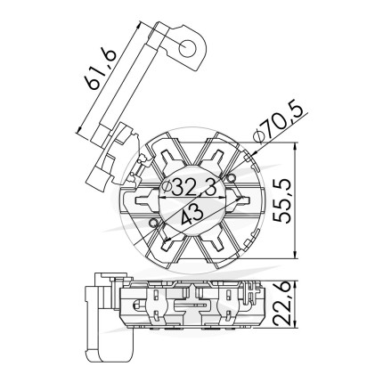 PORTA ESCOVA PARTIDA COMPATÍVEL BOSCH MOD MB C-CLASS/CL500 UNF1293