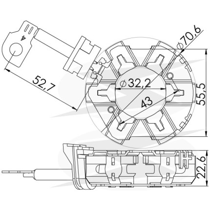 PORTA ESCOVA PARTIDA COMPATÍVEL BOSCH MOD UNF1294