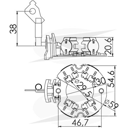 PORTA ESCOVA PARTIDA COMPATÍVEL DELCO PG260-D6 UNF1298