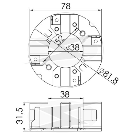PORTA ESCOVA PARTIDA COMPATÍVEL ISKRA C/RED PEQ - UNF1299