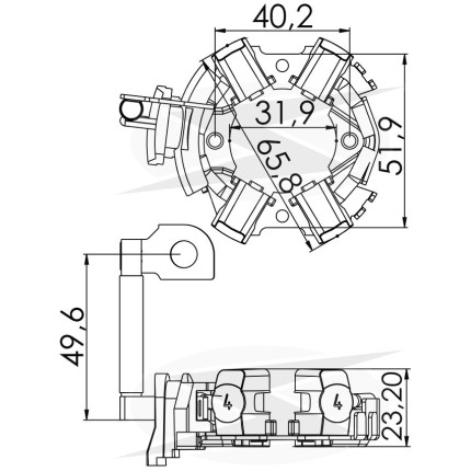 PORTA ESCOVA PARTIDA COMPATÍVEL BOSCH MOD MB SPRINTER UNF1310