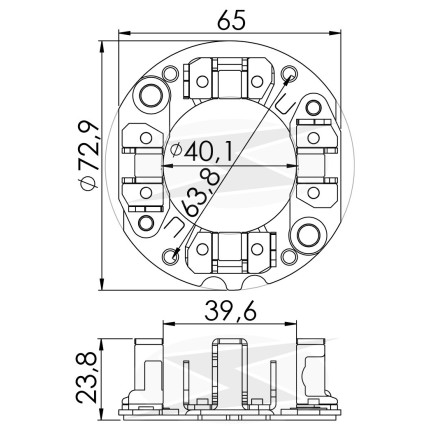 PORTA ESCOVA PARTIDA COMPATÍVEL HITACHI 24V CASE/JCB/ISUZU UNF1312