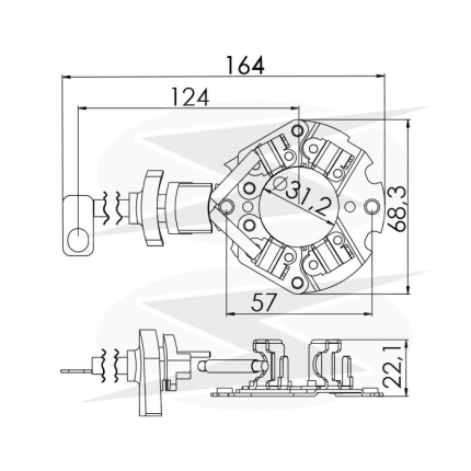 PORTA ESCOVA PARTIDA COMPATÍVEL MITSUBISHI CRUZE 2017 TURBO START-STOP UNF1328