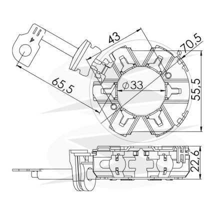 PORTA ESCOVA PARTIDA COMPATÍVEL BOSCH MOD C/6 ESC BMW X1 X3 X5 Z4 318 UNF1329