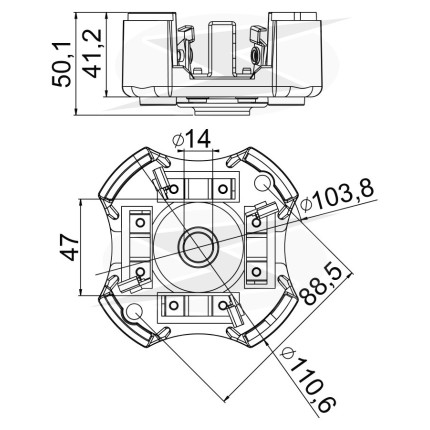 PORTA ESCOVA PARTIDA COMPATÍVEL BOSCH JF ALEMAO 12V MB/VOLVO/J.DEERE - MODELO DIFERENTE UNF1347