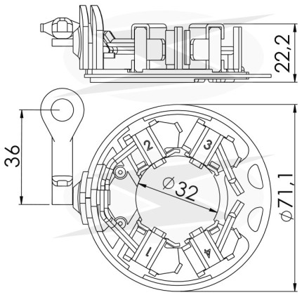 PORTA ESCOVA PARTIDA COMPATÍVEL VALEO ESC QUADR - FORD UNF1350