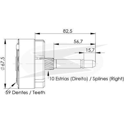 PLANETÁRIA PARTIDA COMPATÍVEL VALEO 59D MASTER ANTIGA 2.5 2.8 UNF16106