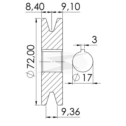 POLIA COMPATÍVEL 1PK-72 WAPSA CAMINHAO VW MWM 1142 UNF3347