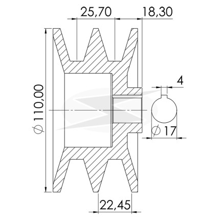 POLIA COMPATÍVEL 2PK-110 CATERPILLAR 1138 UNF3359