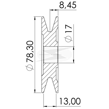 POLIA COMPATÍVEL 1PK-79 BOSCH VALMET 1172 UNF3386