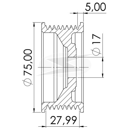 POLIA COMPATÍVEL 8PK-70 FORD MOTORCRAFT F250 UNF3393