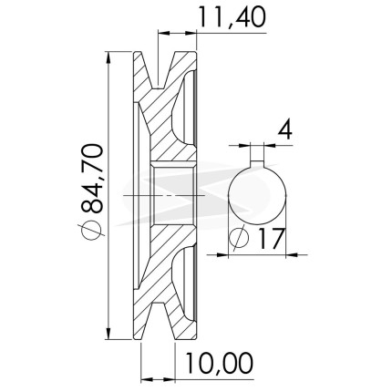 POLIA COMPATÍVEL1PK-85 BOSCH VOLVO EDC 1044 UNF3395