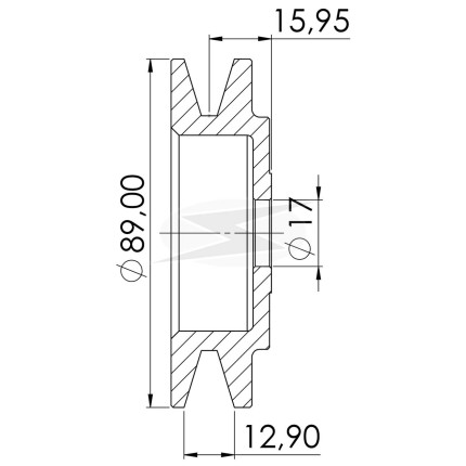 POLIA COMPATÍVEL 1PK-89 BOSCH  UNF3438