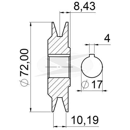 POLIA COMPATÍVEL 1PK-72 BOSCH ESCORT/GOL CHT 9122080347 1047 UNF3452