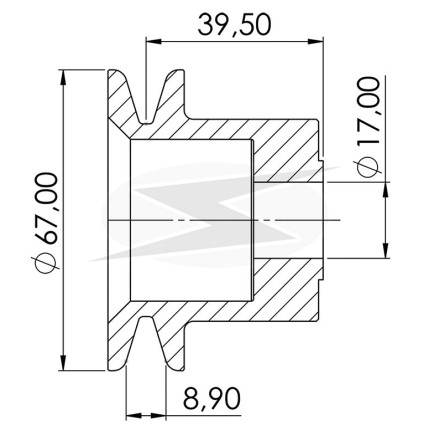 POLIA COMPATÍVEL 1PK-67 BOSCH GOL AP/PARATI/SANTANA 1126600488 UNF3461