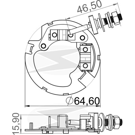 PORTA ESCOVA PARTIDA COMPATÍVEL MOTO HONDA TITAN/CBX UNF9901