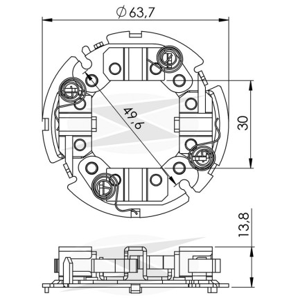 PORTA ESCOVA PARTIDA COMPATÍVEL MOTO HONDA 750/YAMAHA JET SKY UNF9902