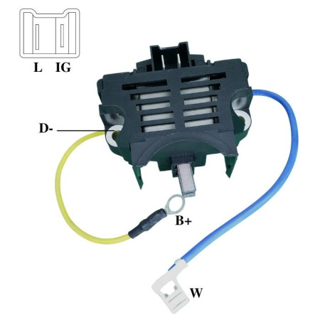 REGULADOR DE TENSÃO COMPATIVEL VALEO ANTIGO CLIO/R19/R21/VOLVO G652 IK5573