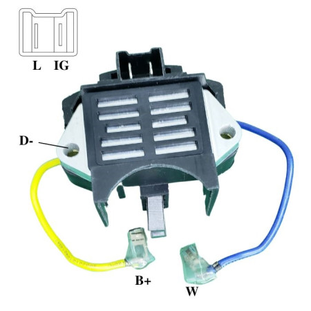 REGULADOR DE TENSÃO COMPATIVEL VALEO ANTIGO RENAULT/WINNEBAGO G639 IK5639