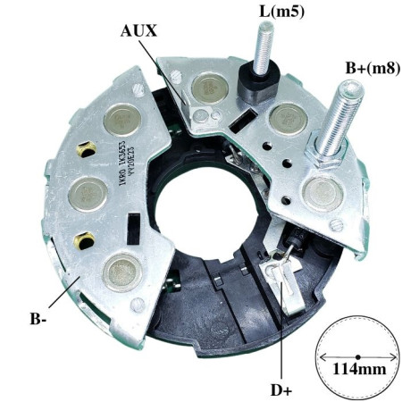 PLACA DIODO COMPATÍVEL BOSCH-6 AUDI/VW 86>93 IK3653
