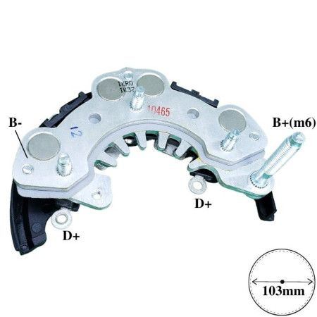 PLACA DIODO COMPATÍVEL HITACHI-8 NISSAN PRIMERA/SUNNY G1761 IK3761