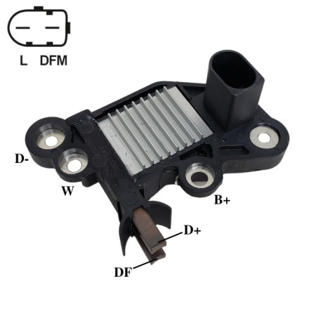 REGULADOR COMPATÍVEL BOSCH MOD GOL G5/SAVEIRO/FOX G343 IK5030