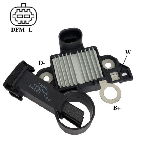 REGULADOR COMPATÍVEL APLIC C/DESC DELCO RVC 12/15,8V GM IK5064